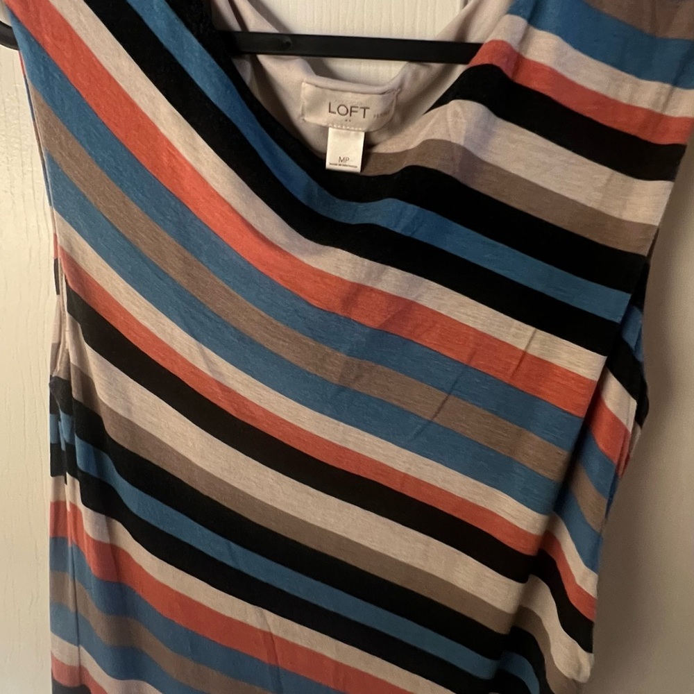 LOFT Pink and Blue Asymmetrical  dress